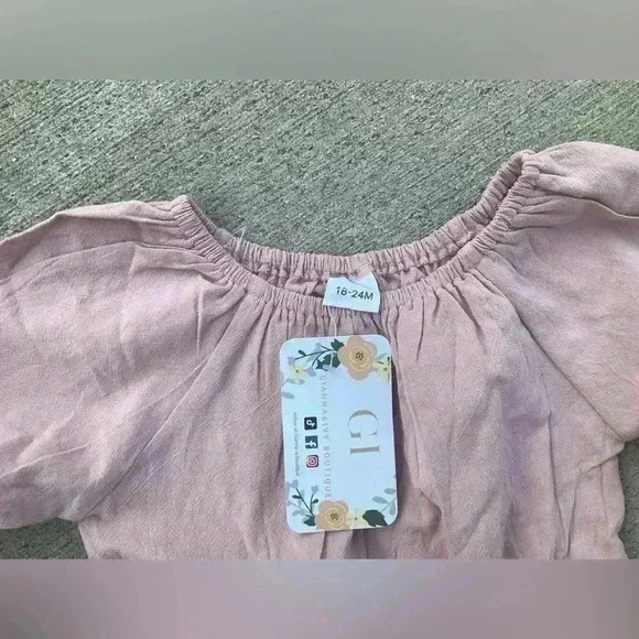Pink baby bow romper - Picture 6 of 7